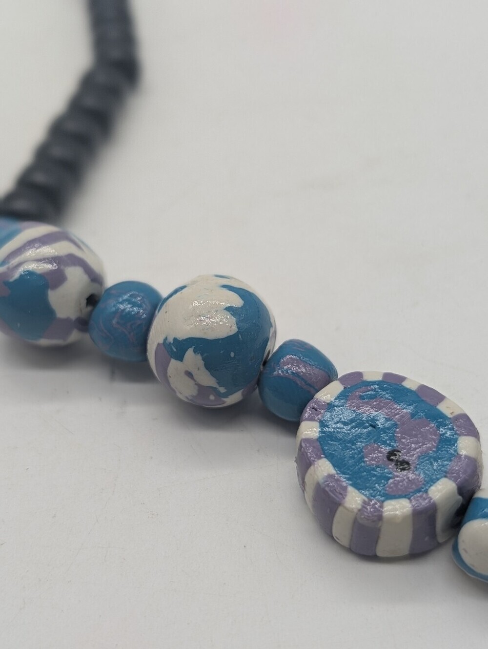 Vtg 90s Handmade Polymer Clay Mouse Necklace & Button Set Kidcore Whimsical - Picture 12 of 12